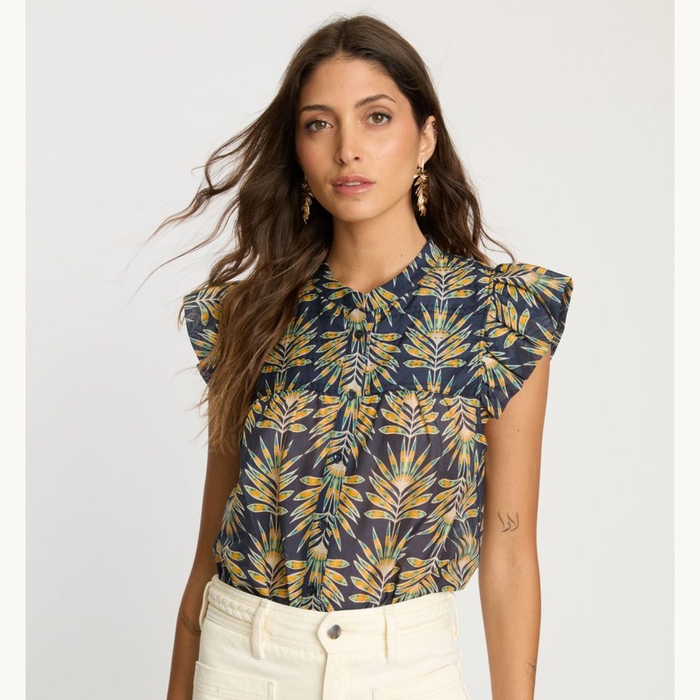Caballero Anthea Top in Deco Plume size Small